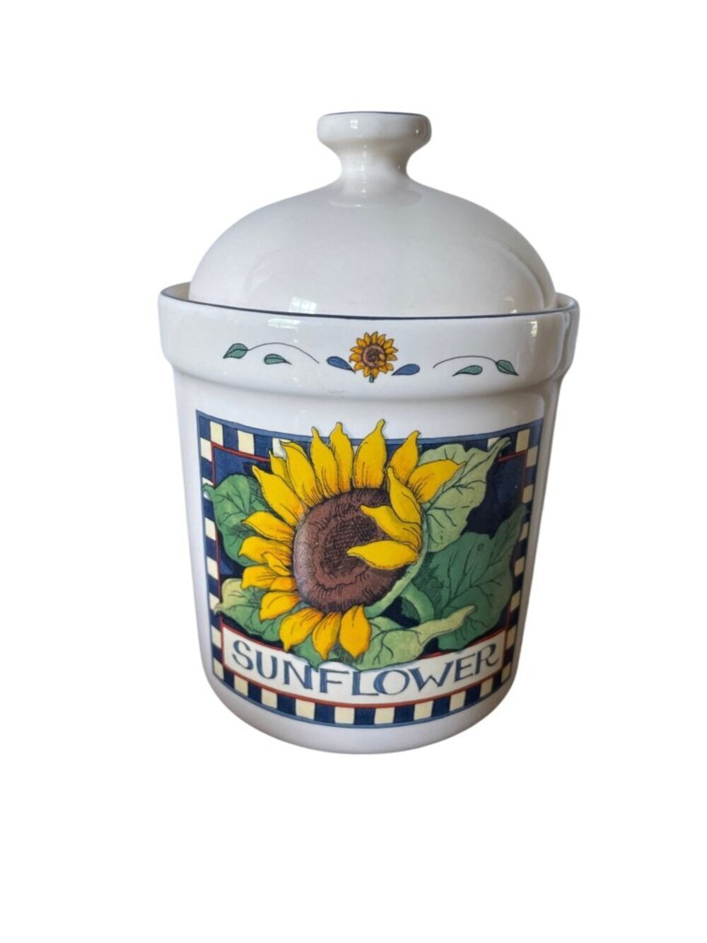Vintage 1999 Certified International Sunflower Ceramic Canister by Susan Winget